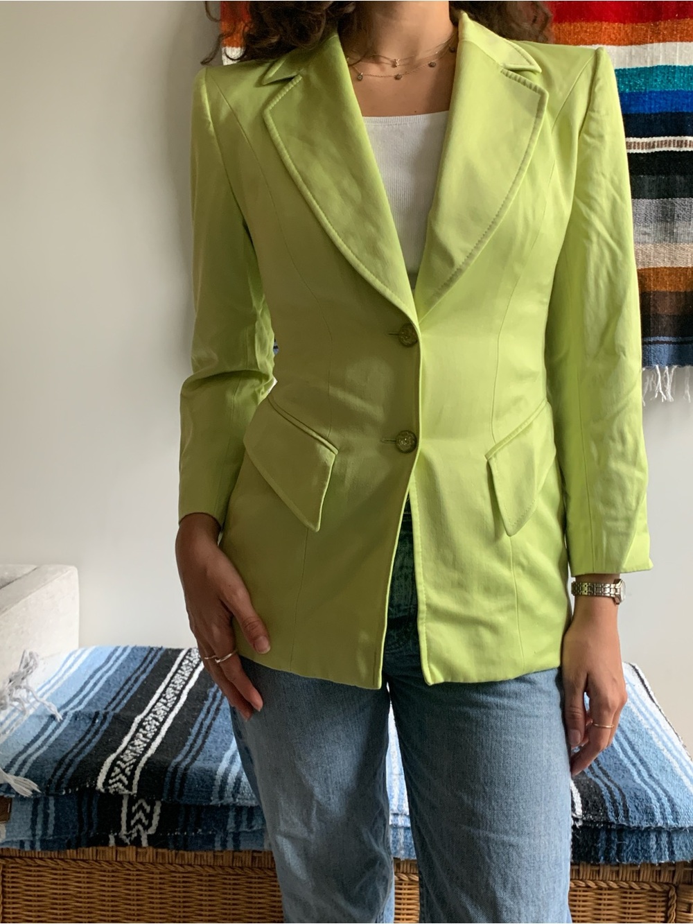 Vintage Escada Lime Green Blazer